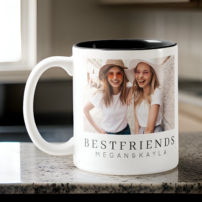 BFF-foto för bästa vänner i modern Chic Två-Tonad Mugg (Skapare uppladdad)