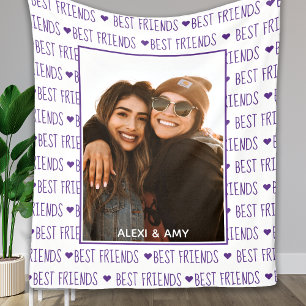 BFF-foto för bästa vänner Snyggt Vänskap Fleecefilt