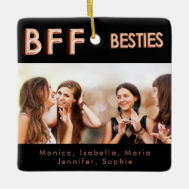 BFF-foto för bästa vänner, svarta besties från ro  Julgransprydnad Keramik