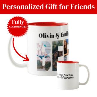 BFF Foto Tvåtons Mugg – Personlig Gåva