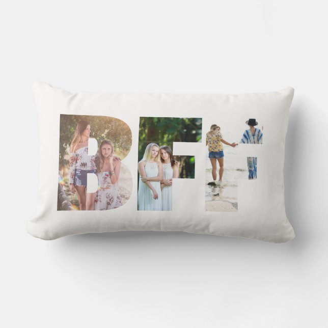 BFF Fotokollage Pillow Lumbarkudde (Framsida)