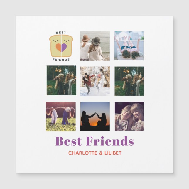 BFF Fotokollagepresent Smörgås med jordnötssmör oc (Framsida)