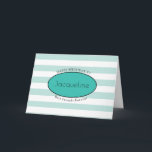 BFF Friend Birthday Turcos Rand Feminine Chic Kort<br><div class="desc">Kort för hälsning på personligens födelsedag med firandet av "Best Friends Forever". En mjuk,  mjuk,  feminin,  turkos,  mynta grönt,  rand med en modern chic känsla. Ändra enkelt texten på kortet med hjälp av vår mall för att göra den unik.</div>