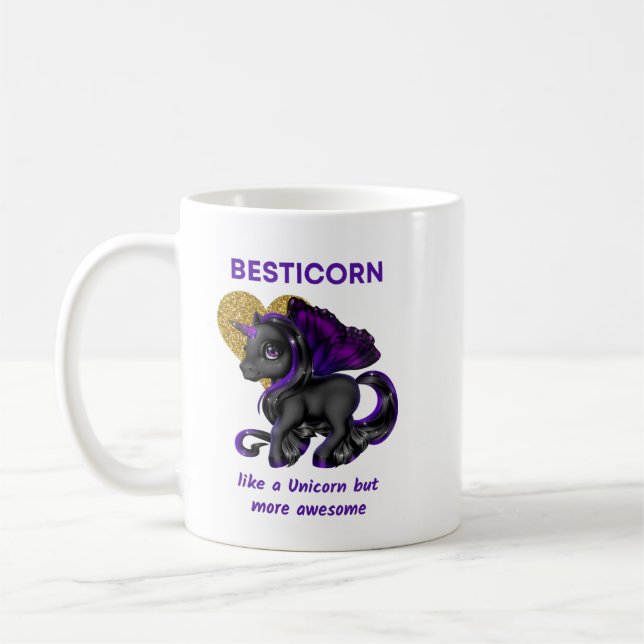 BFF Gift Besticorn som en encorn men mer Fantastis Kaffemugg (Vänster)