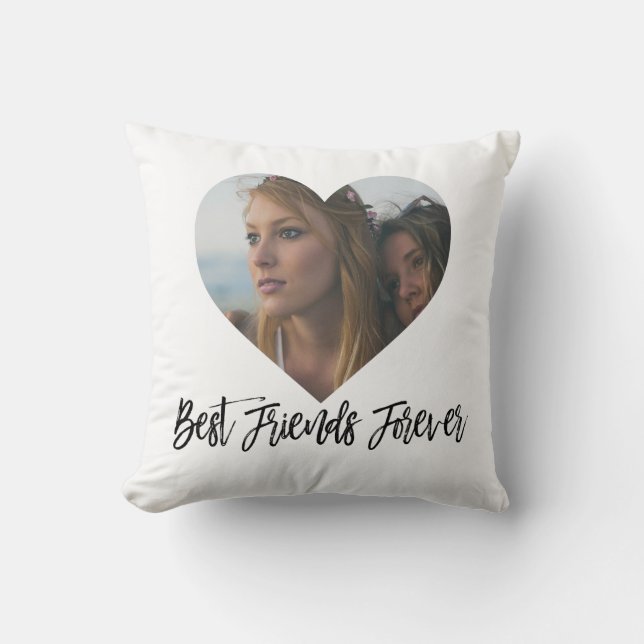BFF Gift-Personlig med Photo Best Friends Kudde (Framsida)