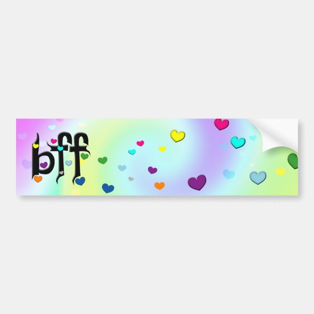 bff ~ hjärtan bildekal (Framsidan)