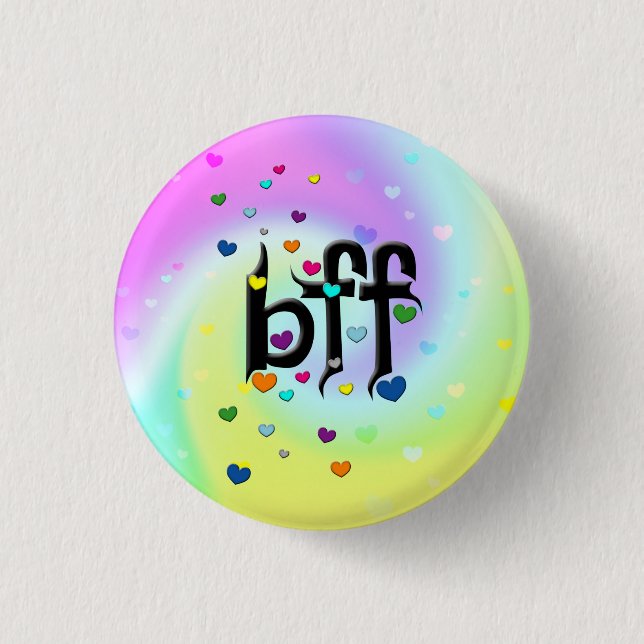 bff ~ hjärtan knapp (Framsida)