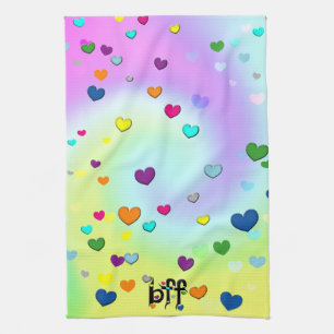 bff ~ hjärtan kökshandduk