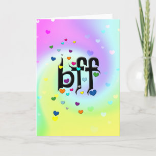 bff ~ hjärtan kort