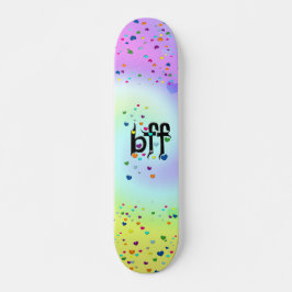 bff ~ hjärtskärmsdäck mini skateboard bräda 18,5 cm