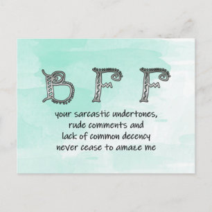 BFF humor Vykort