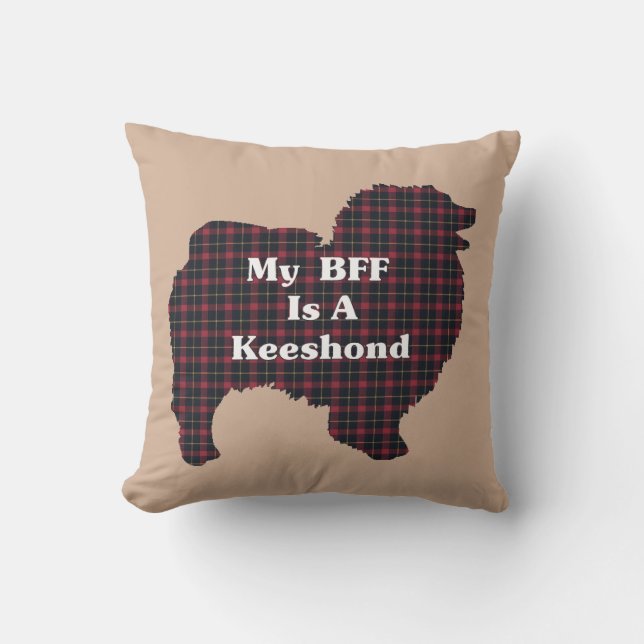 BFF Keeshond Älskare Gifts Kudde (Framsida)