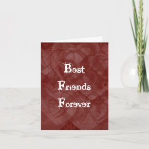 BFF - kort för guldmakrill Stil Valentine Card