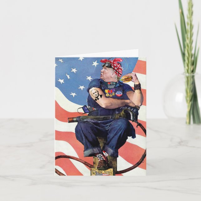 BFF-kort för Riveter Trump Birthday Card Kort (Framsida)