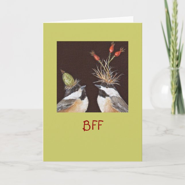 BFF-kort med kycklingar Kort (Framsida)