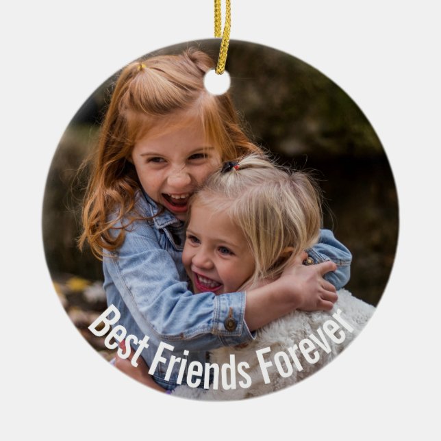 BFF med foto Julgransprydnad Keramik (Framsidan)