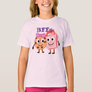 BFF mjölk och Choklad chip cookies Kids Funny T Shirt