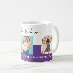 BFF Photo Collage Best Friends Anpassningsbar Gift Kaffemugg
