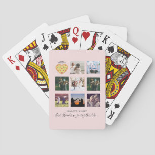 BFF Photo Collage Gifts Dusty Rosa PIZZA Friends Casinokort