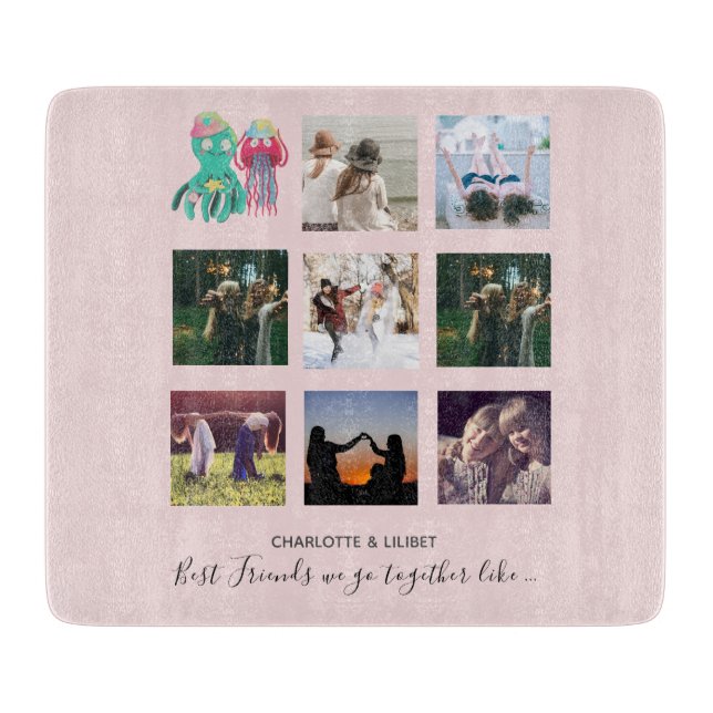 BFF Photo Collage Jellyfish Octopus Anpassningsbar (Framsidan)