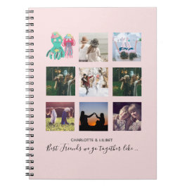 BFF Photo Collage Jellyfish Octopus Anpassningsbar Anteckningsbok