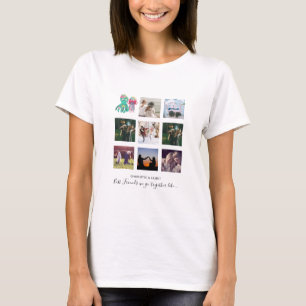BFF Photo Collage Jellyfish Octopus Anpassningsbar T Shirt