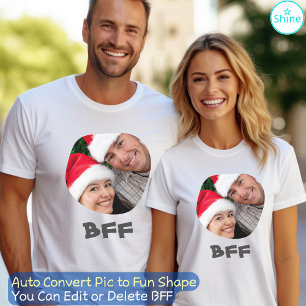 BFF Roligt för bästa vänner för fottext över Vänsk T Shirt