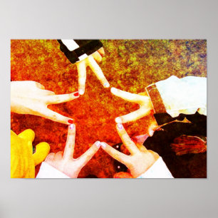 BFF Star Händer Poster