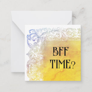 *~* BFF TIME? AP63-relationskort för platt anteckn Anteckningskort