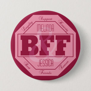 BFF-vänskap - beställnings- namn - knäppas Knapp