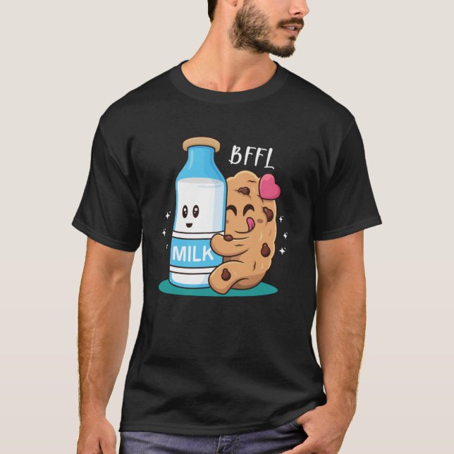 BFFL Best Friend 4 Life Biscuit Hugger Mjölk Kärle T Shirt (Framsida)