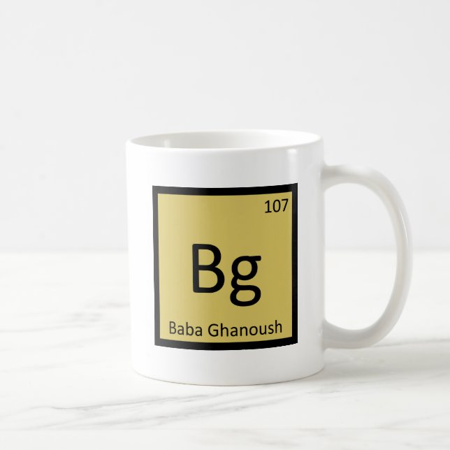 Bg - Baba Ghanoush Förrätt Kemi Symbol Kaffemugg (Höger)