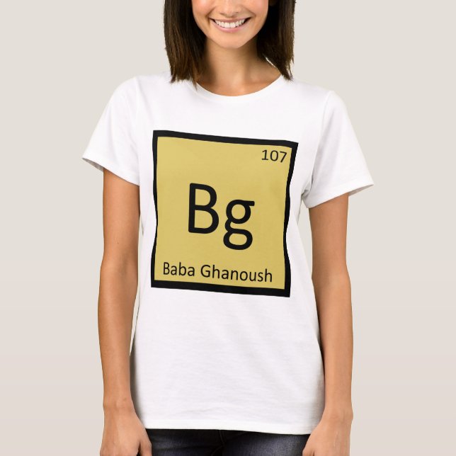 Bg - Baba Ghanoush Förrätt Kemi Symbol T-shirt (Framsida)