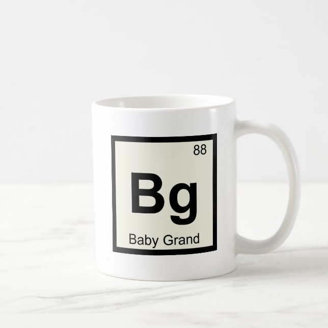 Bg - Baby Grand Piano Kemi Periodiska Systemet Kaffemugg (Höger)