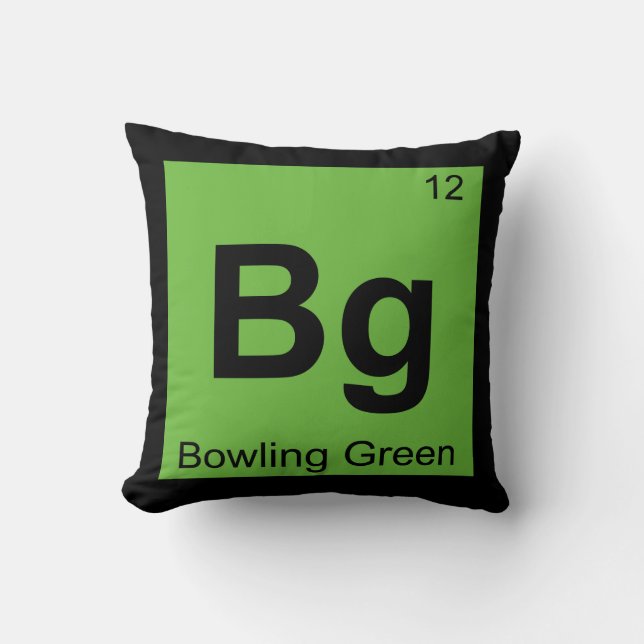 Bg - Bowling Green Kentucky Kemisymbol Kudde (Framsida)