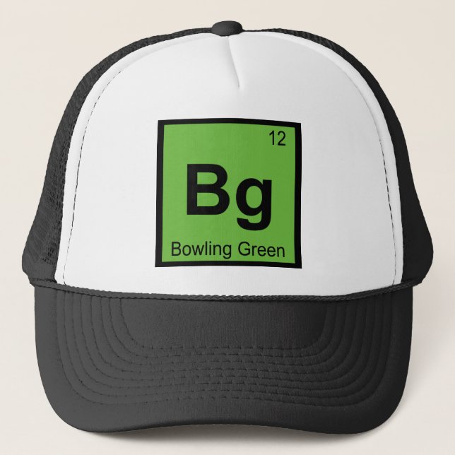 Bg - Bowling Green Kentucky Kemisymbol Truckerkeps (Framsida)