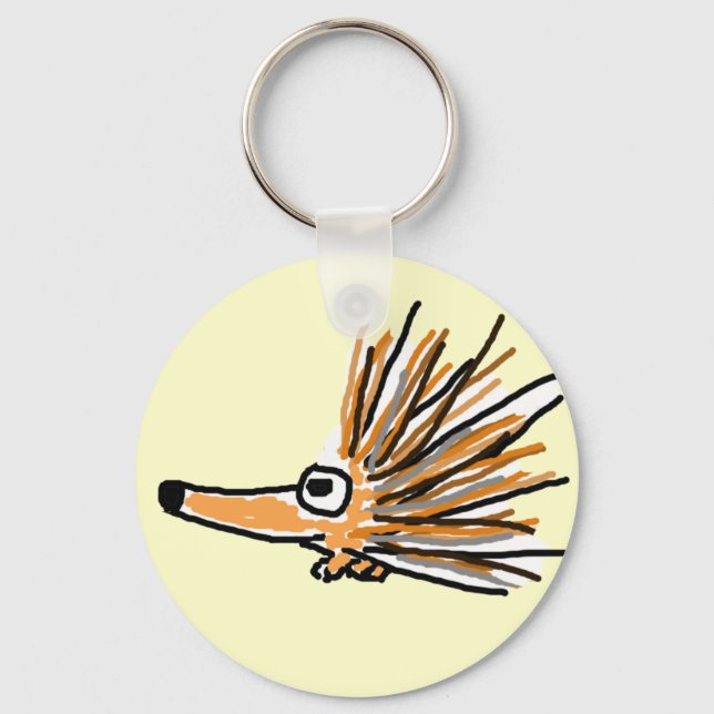 BG- Funny porcupine-nyckelkedja Nyckelring (Framsida)