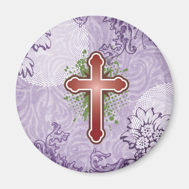 Bg med röd botten av kor magnet (Framsidan)