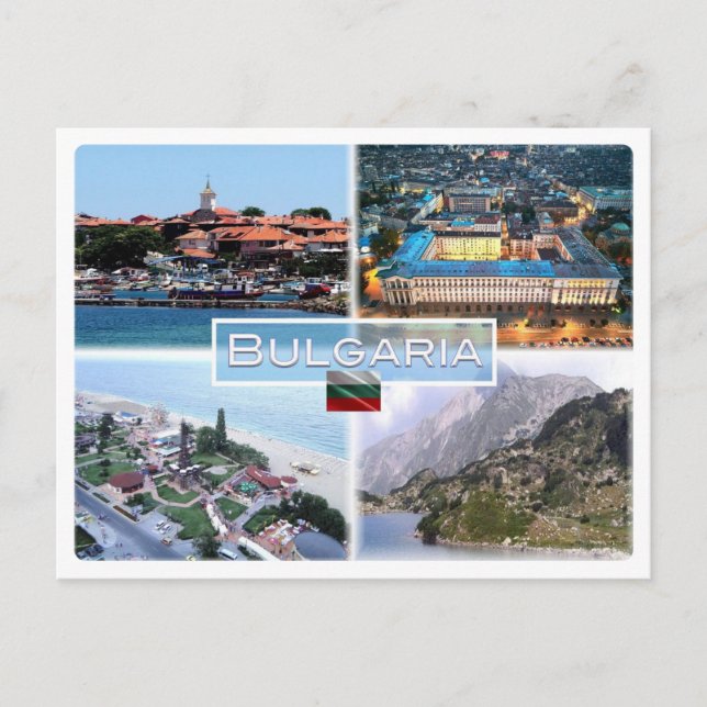 BG Nesebar - Självständighetstorget - Sofia - Vykort (Framsida)