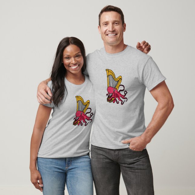 BG - Oktopus spelar Harp Shirt Tee (Unisex)