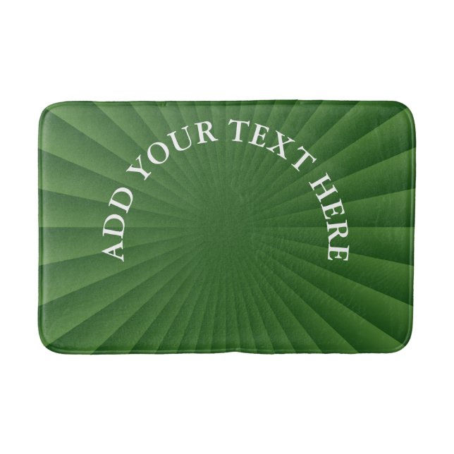 BG RAYS - grönt + text och idéer Badrumsmatta (Framsidan)