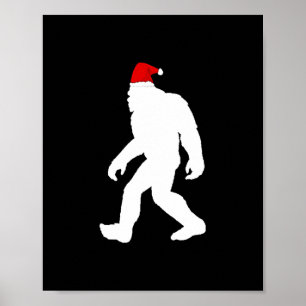 Bgfoot yeti sasquatch ful christmas sweater poster