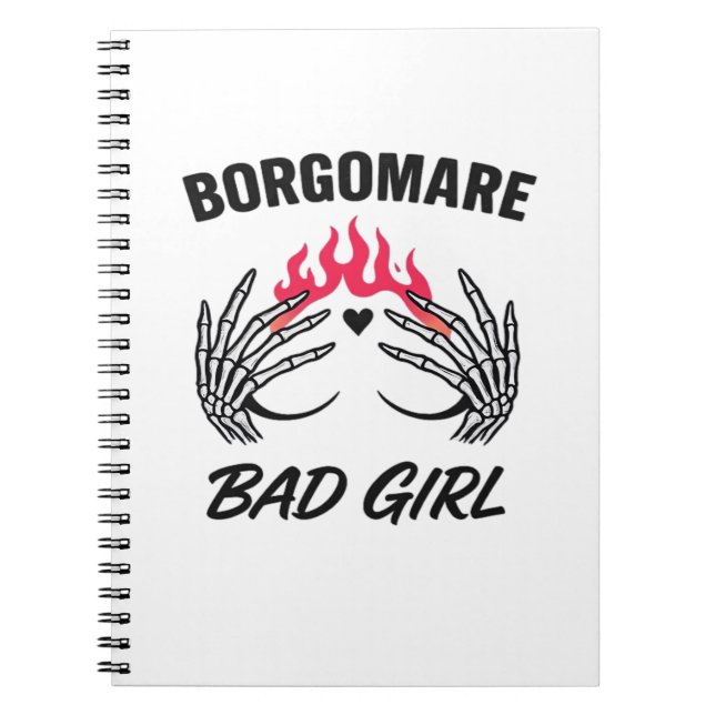 Bgm Bad Girl II - Skeleton Heart Händer Anteckningsbok (Framsidan)