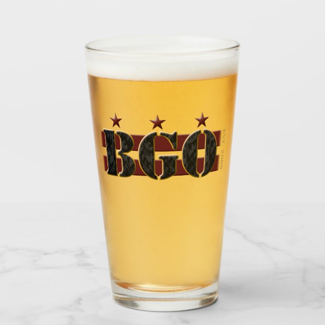 BGO Logotyp Beer Glass Glaskopp (Framsida fylld)