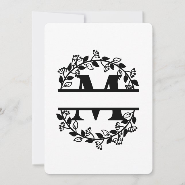 BGSM BRAND NEW PERSONALISED M LETTER INBJUDNINGAR (Framsida)