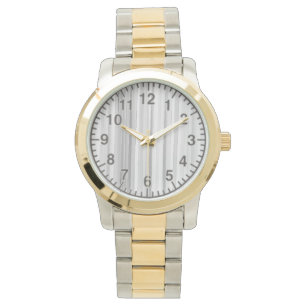 BGW Linjer Two Tone Watch, Guld/Silver Tone Armbandsur