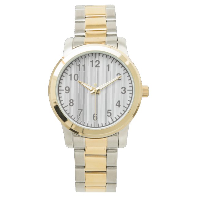 BGW Linjer Two Tone Watch, Guld/Silver Tone Armbandsur (Framsida)