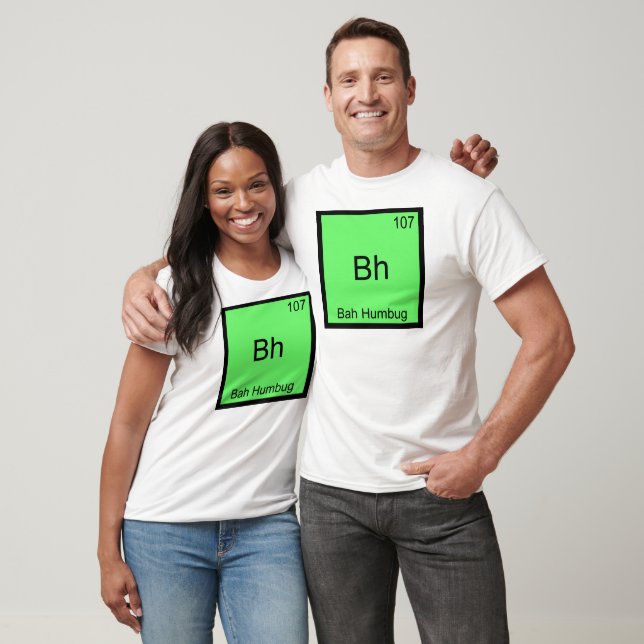 Bh - Bah Humbug Rolig Kemisk Element Symbol T-shir T-shirt (Unisex)