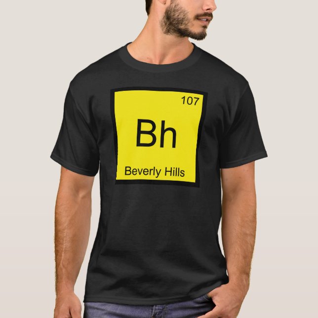 Bh - Beverly Hills Kemiskt Element Symbol Rolig Tröja (Framsida)