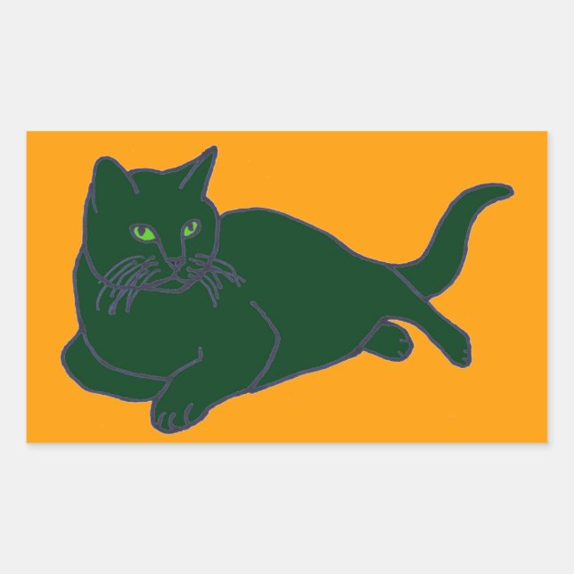 BH Kattunge-klistermärken Rektangulärt Klistermärke (Framsida)